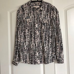 Long sleeve printed blouse. LOFT. Sz S